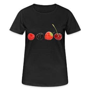 Delicious berries - Women's Breathable T-Shirt - black - Front - AI Model Female 172 light (172cm)
