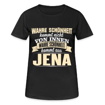 JENA - Schönheit - Frauen T-Shirt atmungsaktiv - Schwarz - Vorne - AI Model Female 172 light (172cm)