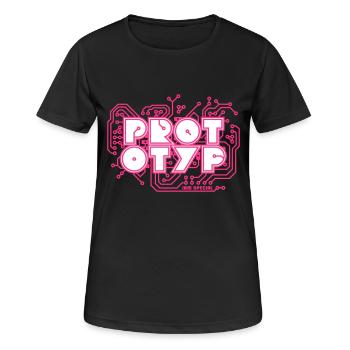 Prototyp - iAM Special 1c - Frauen T-Shirt atmungsaktiv - Schwarz - Vorne - AI Model Female 172 light (172cm)