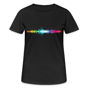Spectrum Splatter - Women's Breathable T-Shirt - black - Front - AI Model Female 172 light (172cm)