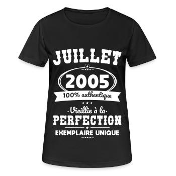 20th Anniversary - July 2005 Perfection - Women's Breathable T-Shirt - black - Front - AI Model Female 172 light (172cm)