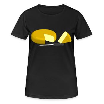 kaese cheese pizza sandwich maus mouse food27 - Frauen T-Shirt atmungsaktiv - Schwarz - Vorne - AI Model Female 172 light (172cm)