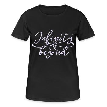 endlose ewige Liebe / Freundschafts Symbol acht 8 - Frauen T-Shirt atmungsaktiv - Schwarz - Vorne - AI Model Female 172 light (172cm)