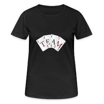 Unisexe TEAM Cartes Design - T-shirt respirant Femme - noir - Devant - AI Model Female 172 light (172cm)