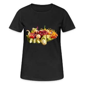 Leckeres Obst - Frauen T-Shirt atmungsaktiv - Schwarz - Vorne - AI Model Female 172 light (172cm)