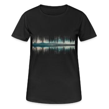 Audio Neuseeland Musik Geschenk - Frauen T-Shirt atmungsaktiv - Schwarz - Vorne - AI Model Female 172 light (172cm)
