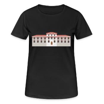 building house homes architektur haus gebaeude74 - Frauen T-Shirt atmungsaktiv - Schwarz - Vorne - AI Model Female 172 light (172cm)