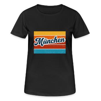 MÜNCHEN - MUNICH - Women's Breathable T-Shirt - black - Front - AI Model Female 172 light (172cm)
