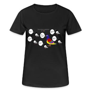 Trau dich anders zu sein - Frauen T-Shirt atmungsaktiv - Schwarz - Vorne - AI Model Female 172 light (172cm)