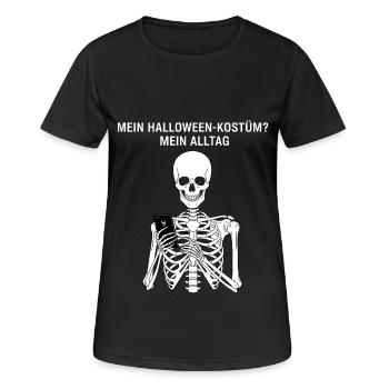 Mon costume d’Halloween ? Ma vie quotidienne - T-shirt respirant Femme - noir - Devant - AI Model Female 172 light (172cm)
