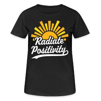 Strahlen Sie Positivität aus - Frauen T-Shirt atmungsaktiv - Schwarz - Vorne - AI Model Female 172 light (172cm)