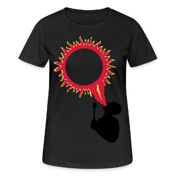 Fire breathing - Women's Breathable T-Shirt - black - Front - AI Model Female 172 light (172cm)
