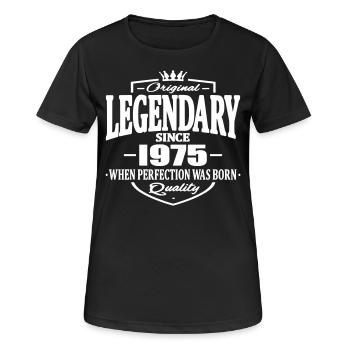 Legendary since 1975 - T-shirt respirant Femme - noir - Devant - AI Model Female 172 light (172cm)