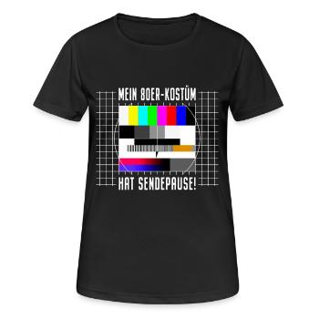 80s Costume Broadcast Break Test Picture 80s Party - Women's Breathable T-Shirt - black - Front - AI Model Female 172 light (172cm)
