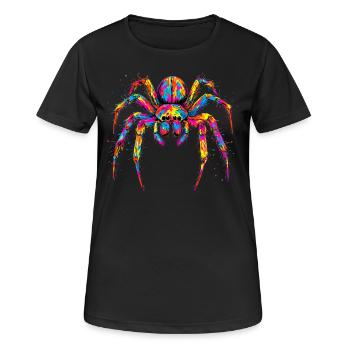 araignée tarentule tarentule amour araignées arachnides - T-shirt respirant Femme - noir - Devant - AI Model Female 172 light (172cm)