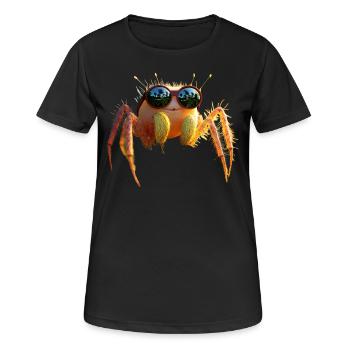 Araignée Tarentule Amour Arachnide Araignées - T-shirt respirant Femme - noir - Devant - AI Model Female 172 light (172cm)