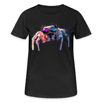 Araignée Tarentule Amour Arachnide Araignées - T-shirt respirant Femme - noir - Devant - AI Model Female 172 light (172cm)