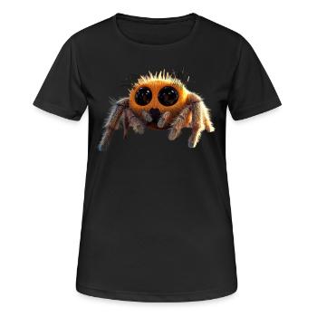 Araignée Tarentule Amour Arachnide Araignées - T-shirt respirant Femme - noir - Devant - AI Model Female 172 light (172cm)