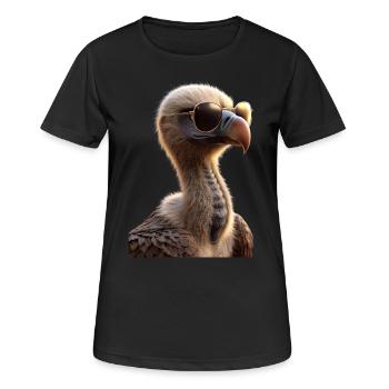 Vautour Oiseau de proie Vautour Vautour mignon Vautour - T-shirt respirant Femme - noir - Devant - AI Model Female 172 light (172cm)