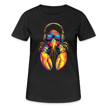 Homard Crustacés Grandes écrevisses Homard Homard doux - T-shirt respirant Femme - noir - Devant - AI Model Female 172 light (172cm)