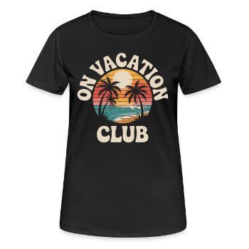 Vacation Club Summer Festival Vacation Beach Vacation - Women's Breathable T-Shirt - black - Front - AI Model Female 172 light (172cm)