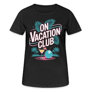 Vacation Club Summer Festival Vacation Beach Vacation - Women's Breathable T-Shirt - black - Front - AI Model Female 172 light (172cm)