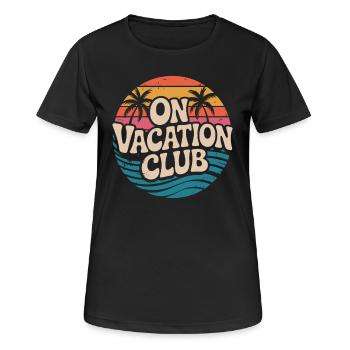 Vacation Club Summer Festival Vacation Beach Vacation - Women's Breathable T-Shirt - black - Front - AI Model Female 172 light (172cm)