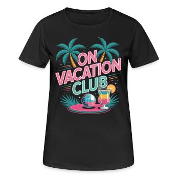 Vacation Club Summer Festival Vacation Beach Vacation - Women's Breathable T-Shirt - black - Front - AI Model Female 172 light (172cm)