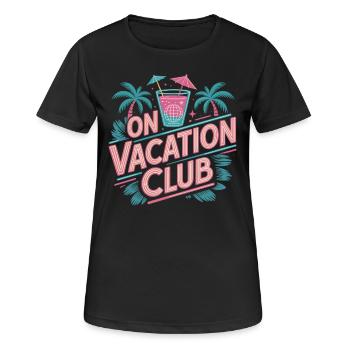 Vacation Club Summer Festival Vacation Beach Vacation - Women's Breathable T-Shirt - black - Front - AI Model Female 172 light (172cm)
