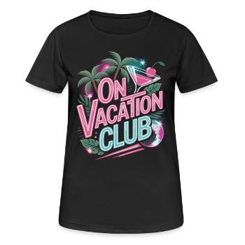 Vacation Club Summer Festival Vacation Beach Vacation - Women's Breathable T-Shirt - black - Front - AI Model Female 172 light (172cm)