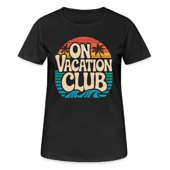Vacation Club Summer Festival Vacation Beach Vacation - Women's Breathable T-Shirt - black - Front - AI Model Female 172 light (172cm)