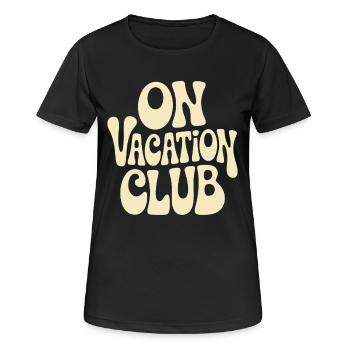 Vacation Club Summer Festival Vacation Beach Vacation - Women's Breathable T-Shirt - black - Front - AI Model Female 172 light (172cm)