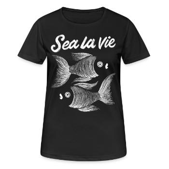 Beach Summer Ocean Sea Fish - Women's Breathable T-Shirt - black - Front - AI Model Female 172 light (172cm)