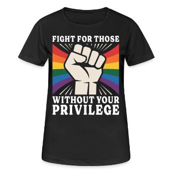 Without Your Privileges LGBTQ Rights - Women's Breathable T-Shirt - black - Front - AI Model Female 172 light (172cm)