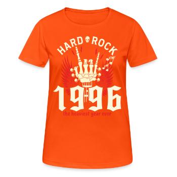 30 Ans Rockeur 30eme Anniversaire 1996 - T-shirt respirant Femme - orange néon - Devant - AI Model Female 172 dark (172cm)