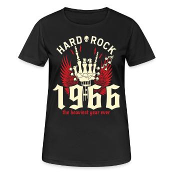 60 Ans Rockeur 60eme Anniversaire 1966 - T-shirt respirant Femme - noir - Devant - AI Model Female 172 light (172cm)