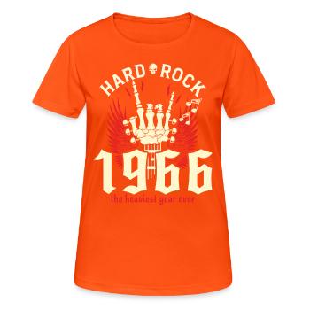 60 Ans Rockeur 60eme Anniversaire 1966 - T-shirt respirant Femme - orange néon - Devant - AI Model Female 172 dark (172cm)