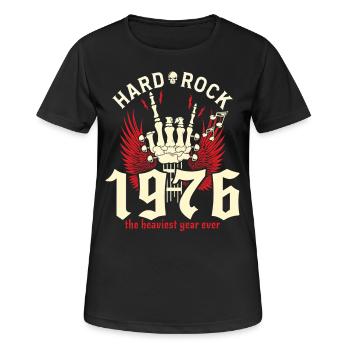 50 Ans Rockeur 50eme Anniversaire 1976 - T-shirt respirant Femme - noir - Devant - AI Model Female 172 light (172cm)