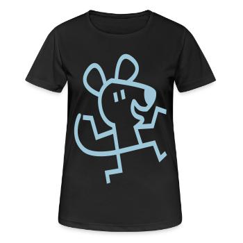 Stick Mouse! by Cheerful Madness!! - Women's Breathable T-Shirt - black - Front - AI Model Female 172 light (172cm)