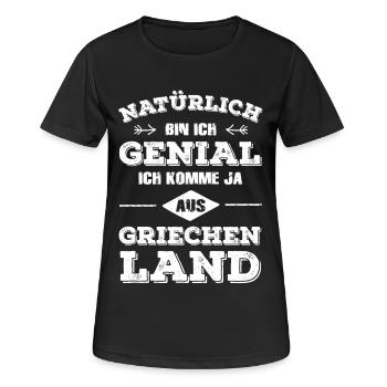 Griechenland - Frauen T-Shirt atmungsaktiv - Schwarz - Vorne - AI Model Female 172 light (172cm)