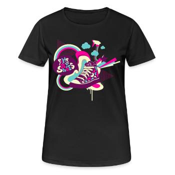 Pimp my shoes flashy - T-shirt respirant Femme - noir - Devant - AI Model Female 172 light (172cm)