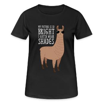 My Future Is So Bright - Cool Alpaca Design - Women's Breathable T-Shirt - black - Front - AI Model Female 172 light (172cm)
