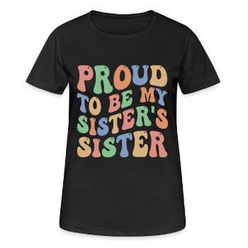 Fier d’être la soeur de ma soeur beste Schwestern - T-shirt respirant Femme - noir - Devant - AI Model Female 172 light (172cm)