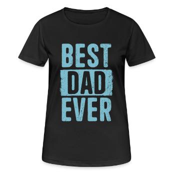 Bester Papa Vatertag schlicht Vater Best Dad Ever - Frauen T-Shirt atmungsaktiv - Schwarz - Vorne - AI Model Female 172 light (172cm)