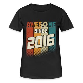 Awesome since 2016 Girl Boy 8th Birthday - Women's Breathable T-Shirt - black - Front - AI Model Female 172 light (172cm)