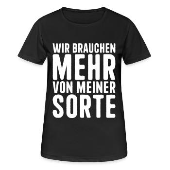 Nous avons besoin de plus de ce genre de trucs drôles - T-shirt respirant Femme - noir - Devant - AI Model Female 172 light (172cm)