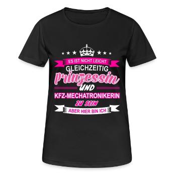 KFZ-Mechatronikerin - Frauen T-Shirt atmungsaktiv - Schwarz - Vorne - AI Model Female 172 light (172cm)