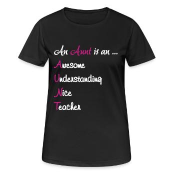 An Aunt Is An Awesome Teach - Women's Breathable T-Shirt - black - Front - AI Model Female 172 light (172cm)