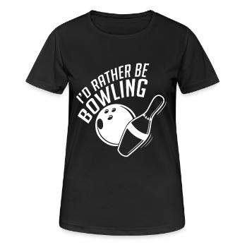 I'd Rather Be Bowling - Women's Breathable T-Shirt - black - Front - AI Model Female 172 light (172cm)