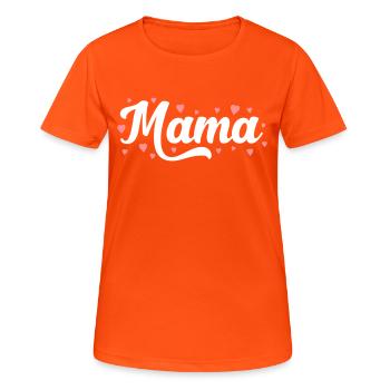Momie - T-shirt respirant Femme - orange néon - Devant - AI Model Female 172 dark (172cm)